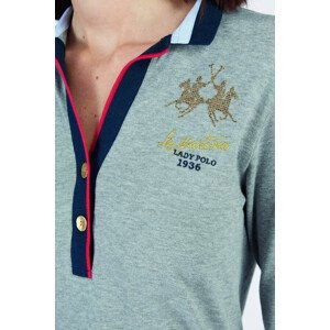 Polokošile la martina woman polo l/s piquet stretch šedá 6