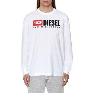 Tričko diesel t-just-ls-div t-shirt bílá xl
