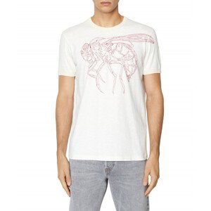 Tričko diesel t-diering-e1 t-shirt bílá xxl