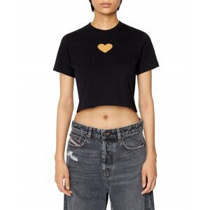 Tričko diesel t-hearty t-shirt černá xs