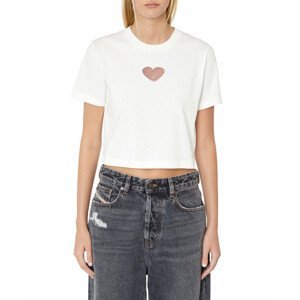 Tričko diesel t-hearty t-shirt bílá xs
