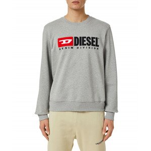 Mikina diesel s-ginn-div sweat-shirt šedá xxxl