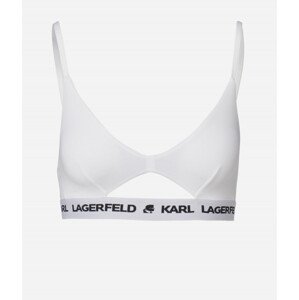 Spodní prádlo karl lagerfeld peephole logo bra bílá xl
