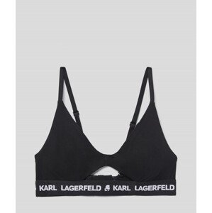 Spodní prádlo karl lagerfeld peephole logo bra černá xl