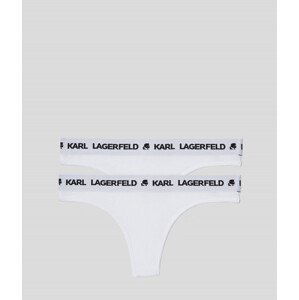Spodní prádlo karl lagerfeld logo thong 2-pack bílá m