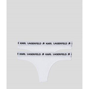 Spodní prádlo karl lagerfeld logo thong 2-pack bílá s