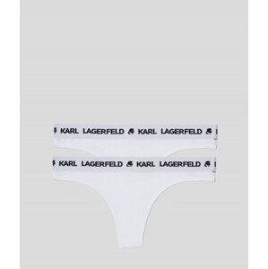 Spodní prádlo karl lagerfeld logo thong 2-pack bílá xl