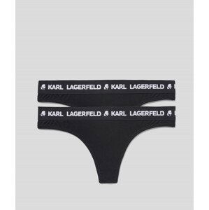 Spodní prádlo karl lagerfeld logo thong 2-pack černá l