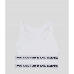 Spodní prádlo karl lagerfeld logo bralette 2-pack bílá l