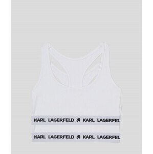 Spodní prádlo karl lagerfeld logo bralette 2-pack bílá m
