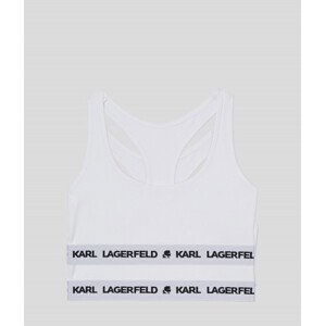 Spodní prádlo karl lagerfeld logo bralette 2-pack bílá xs