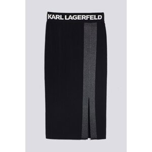 Sukně karl lagerfeld lightweight fine knit skirt černá xs