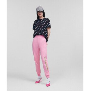 Tepláky karl lagerfeld future logo sweat pants růžová l