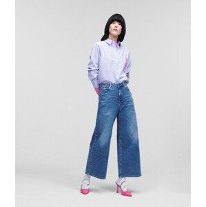 Džíny karl lagerfeld blue denim culottes w/logo modrá 27