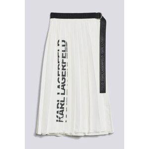 Sukně karl lagerfeld pleated wrap skirt bílá 38