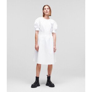 Šaty karl lagerfeld cotton dress bílá 44