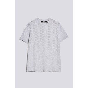 Tričko karl lagerfeld relax fit monogram print tee šedá l