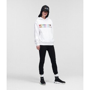 Mikina karl lagerfeld unisex k/pride hoodie bílá m