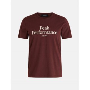 Tričko peak performance m original tee hnědá s