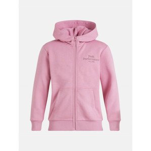 Mikina peak performance jr original zip hood růžová 140