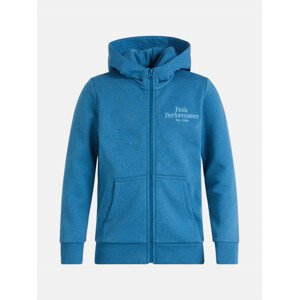 Mikina peak performance jr original zip hood modrá 160