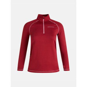 Termo prádlo peak performance w spirit half zip červená s