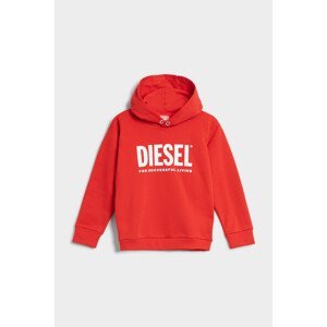 Mikina diesel sdivision-logox over sweat-shirt červená 6y