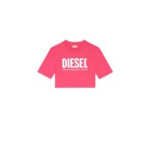 Tričko diesel trecrowlogo t-shirt červená 4y