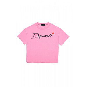 Tričko dsquared2 slouch fit t-shirt růžová 14y