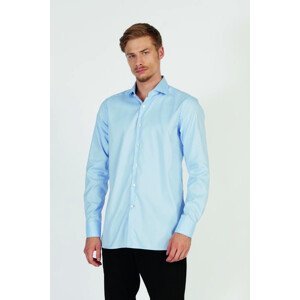 Košile la martina man shirt long sleeves wrinkle modrá 42