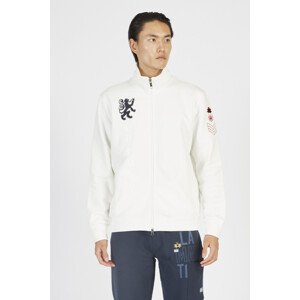 Mikina la martina man fleece full zip blended co bílá m