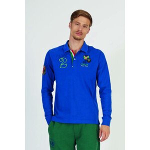 Polokošile la martina man polo l/s heavy jersey modrá xl