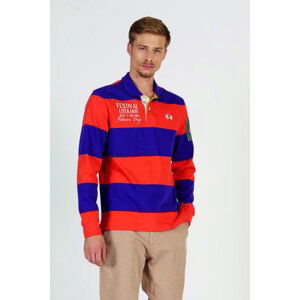 Polokošile la martina man polo l/s striped jersey modrá xxl