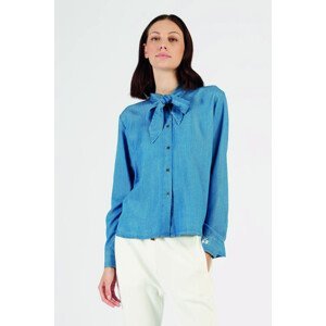 Košile la martina woman shirt l/s light lyocell modrá 2