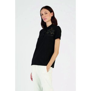 Polokošile la martina woman polo s/s piquet stretch černá 4