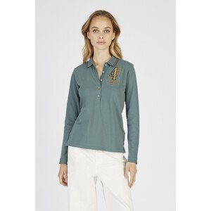 Polokošile la martina woman polo l/s piquet stretch zelená 4