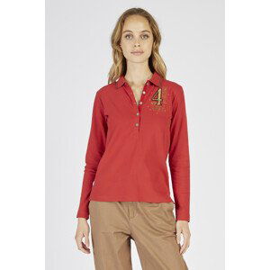 Polokošile la martina woman polo l/s piquet stretch červená 1