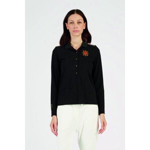 Polokošile la martina woman polo l/s piquet stretch černá 5