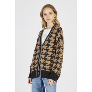 Svetr la martina woman tricot cardigan wool/moh hnědá 4