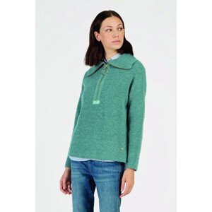 Svetr la martina woman tricot half zip alpaca b zelená 1