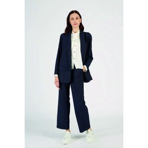 Kalhoty la martina woman trousers jaquard modrá 3