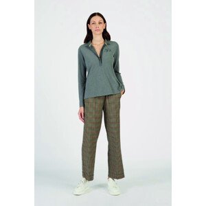 Kalhoty la martina woman trousers twill jaquard hnědá 5