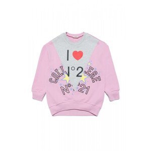 Mikina no21 sweatshirt růžová 10y