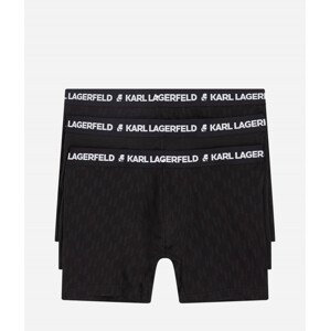 Spodní prádlo karl lagerfeld logo monogram trunk set 3-pack černá xs