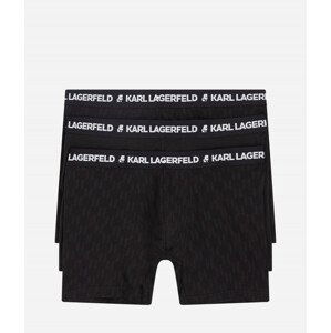 Spodní prádlo karl lagerfeld logo monogram trunk set 3-pack černá s