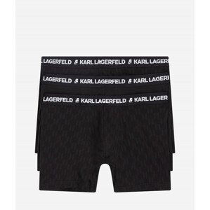 Spodní prádlo karl lagerfeld logo monogram trunk set 3-pack černá m