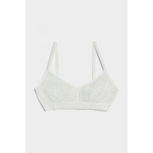 Spodní prádlo karl lagerfeld keyhole lace bralette bílá s