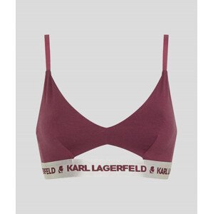 Spodní prádlo karl lagerfeld metallic peephole logo bra červená xs