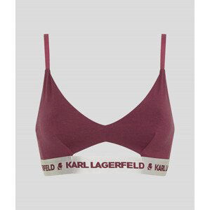 Spodní prádlo karl lagerfeld metallic peephole logo bra červená xl