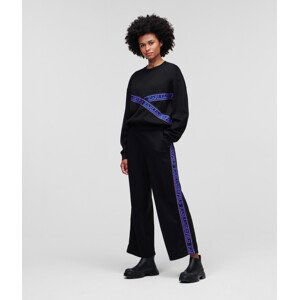 Tepláky karl lagerfeld culotte sweat pants černá s